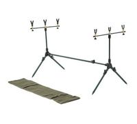 3 ROD CARP FISHING ROD POD + CASE