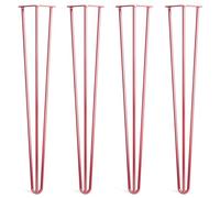 3 Rod Industrial Style Iron Welding Coffee Table Leg,4pcs Hairpin Table Legs Heavy Duty Metal Furniture Feet,Hardware for DIY Home Office Desk Dining Table Cabinet Night Stands