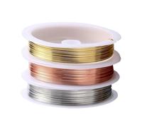 3 Roll Craft Wire, 0.3 mm Copper Wire, Jewellery Wire, Copper Wire for Jewelry Making, Wire Wrapping, DIY Earrings, Bracelets((15 M)