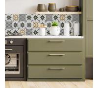 3 ROLL PACK Vinyl Warehouse 67cm x 2m d-c-fix Matt Olive Green Sticky Back Vinyl Furniture Wrap 8236