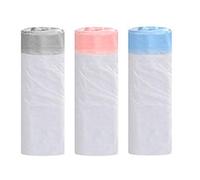 3 Rolls 20L Bin Liners Bin Bags with Drawstring Handle Strong Tall Trash Bags Unscented Indoor Garbage Bags for Bedroom Kitchen Office（45x50cm）