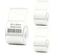 3 Rolls 40x30mm Thermal Laminated Self-Adhesive Labels | 720pcs Label Maker Tape, Waterproof Thermal Sticker, Multi-Purpose Labeling Tape for Jars Bottle Package