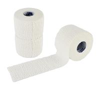 3 Rolls 5cm x 6.9m White | TIGERTAPES Tiger Tearable Elastic Adhesive Bandage - Easy Tear EAB Sports Tape for Medical Strapping, Knee Strapping, Elbow & Wrist and Rugby Lifting Tape