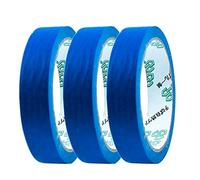 3 Rolls Blue Painters' Masking Tape, Writable Low-Tack Decorative Tape for Indoor Painting, Renovation and Decorating (20mm x 20m)