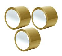 3 Rolls Brown Packing Tape Heavy Duty Acrylic Packaging Tape Strong Secure Sticky Sealing for Industrial & Cardboard Moving Home Boxes Cartons Large Postal Parcel Tape (72mm x 66M)