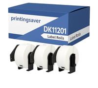 3 Rolls Compatible DK-11201 Address Labels, 29 x 90 mm, 400 Labels/Roll, White - High-Capacity Set - for Brother P-Touch QL-500 to QL-1060N