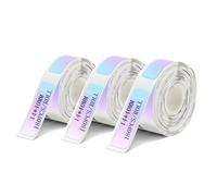 3 Rolls Compatible with D30/P11/HP1 Label Tapes, Multicolor Holographic Thermal Paper, 14 x 40 mm, Waterproof self-Adhesive Label Tapes, Suitable for Office and Other scenarios (180 Labels per roll)