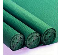 3 Rolls Crepe Paper Dark Green (43 x 250 cm / 17 x 98In), Crepe Caper for Flower Making, Wedding, Birthday Party, Valentine's Day Decorations (Dark Green)