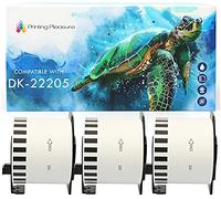 3 Rolls DK-22205 Labels 62mmx 30.48m Standard Address White Sticker Labels Compatible with Brother QL-800 820NWB 500 500BS 1060N 700 720NW 810W 1050N 1100NWB