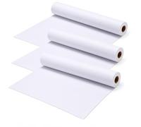 3 Rolls Drawing Paper Roll - 44cm x 3m Thick White Art Paper for Artists, Teachers & Hobbyists - Ideal for Easel, Sketching, Painting, Craft, Bulletin Board, Poster Making & Gift Wrap