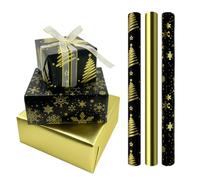 3 Rolls Gift Wrapping Paper, 16.9in * 10ft Metallic and Brilliant Wrapping Paper, Recyclable Christmas Wrapping Paper Roll for Birthday,Wedding, Baby Shower, Party, Festival Gift Decorations
