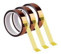 3 Rolls Heat Resistant Tape,10mm×33m Heat Transfer Tape,Sublimation Tape,Heat Proof Tape,for Industrial Production,Home Repair,Electronic Equipment,Oven Sealing,Car Repair (Brown)