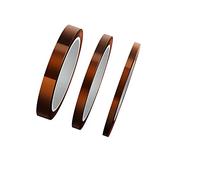 3 Rolls High Temp Tape,15mm 10mm 5mm Wide 33m Long Kapton Tape,Polyimide Film Adhesive Tape for 3D Printer High Masking, Soldering, Powder Coating, Sublimation and Insulating Circuit Board.