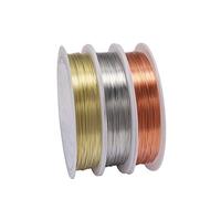 3 Rolls Jewelry Beading Wires, 0.2mm/ 32 Gauge Tarnish Resistant Copper Wires for Jewelry Making Supplies and Craft