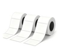 3 Rolls Label Maker Tape, 420pcs 50x50mm Self-Adhesive Thermal Sticker | White Waterproof Multipurpose Thermal Label Tape for for M110/M220, Blank Sticky Labels Roll for Jars Bottle Office Kitchen