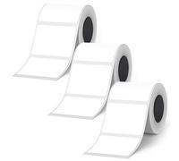 3 Rolls Label Maker Tape, 690pcs 40x30mm Self-Adhesive Thermal Sticker | White Waterproof Multipurpose Thermal Label Tape for for M110/M220, Blank Sticky Labels Roll for Jars Bottle Office Kitchen