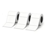 3 Rolls Label Maker Tape, 690pcs 50x30mm Self-Adhesive Thermal Sticker | White Waterproof Multipurpose Thermal Label Tape for for M110/M220, Blank Sticky Labels Roll for Jars Bottle Office Kitchen