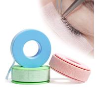 3 Rolls Lash Tape for Eyelash Extension, Eyeshadow Tape, Green Blue Pink