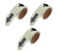 3 Rolls Luminous Tape 500x5x0.2cm PVC Direction Marking Roll | Glow in Dark Effect, Easy Application, Exit Guidance for Walls, Doors and Hallways