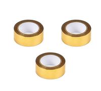 3 Rolls Metallic Washi Tape 15mm*5m Foil Washi Tape Decorative Self Adhesive Masking Tape for DIY Crafts Wrapping, Gold