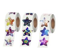 3 Rolls of 1500 Sparkling Star Stickers Space Sticker Decoration Children's Reward Teacher Classroom Waterproof Self-Adhesive