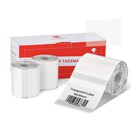 3 Rolls of Phomemo M110 40x30 mm Transparent Label, Self-Adhesive Direct Thermal Labels Printer Label Paper for Phomemo M110 M120 M220 M221 Label Maker