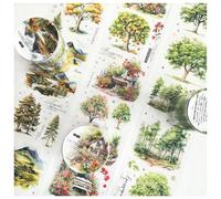 3 Rolls PET Washi Tape Scrapbook Supplies,Tree Scrapbook Stickers Aesthetic Set für Bullet Journal,Accessories,Diary,Photo Book,Junk journaling（A Tree 2）