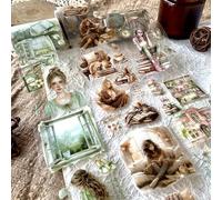 3 Rolls PET Washi Tape Set, Transparent Tapes, People Scrapbook Stickers for Scrapbooking Accessories, Junk Journaling, Bullet Journal, DIY Crafts, Painting (Reading Time 2)