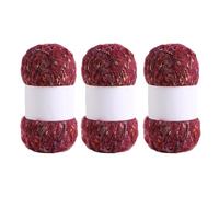3 Rolls Rainbow Color Mohair Yarn Hand Knitting Yarn Soft Comfortable Crochet Thread for Scarves Blanket Shawls
