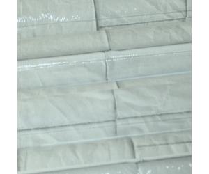 3 Rolls Rasch Non Woven Light Grey White Creased Paper Tile Effect Wallpaper