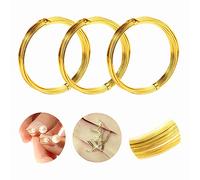 3 Rolls Round Brass Wire, 29 Gauge Soft Bare Brass Wire For Model Craft Jewelry Findings DIY (Each Roll Length 32.8Ft)