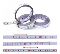 3 Rolls Self Adhesive Tape Measure Metric Scale Miter Track Tape Steel Workbench Ruler Adhesive Backed Sticky Measuring Tape for T-Track Router Table Band Saw Woodworking Tool (1 Mtr)