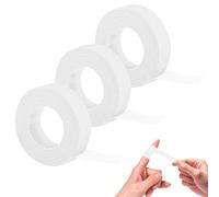 3 Rolls Self-Adhesive Wrap Tape, 1.25cm x 5m White Breathable Elastoplast Surgical Tapes Flexible Bandage for Wound Care Catheter Fixing Sports Injuries Wrist Finger Athletic First Aid