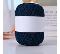 3 Rolls Soft Round Stranded Cotton Yarn,Navy Blue | Solid Color Craft Skeins for Hand Crochet, Knitting and DIY Handmade Projects