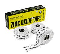 3 Rolls SPORTTAPE Boxing Tape - 2.5cm x 13m - Hand Wrapping Equipment for Gloves, Knuckles, Fingers, Wrist, Hand | Zinc Oxide Strapping Athletic Tape | Physio Strapping for Sports Injury | Non-Stretch