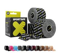 3 Rolls SPORTTAPE Kinesiology Tape - 5cm x 5m Roll - Brand | Kinetic Physio Tape for Muscle Injury | Sports Tape Strapping for Knee Pain, Joint Support, Blisters | Waterproof & Hypoallergenic