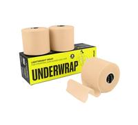 3 Rolls - SPORTTAPE Soft Foam Underwrap - Beige - 7cm x 27m | Pre Wrap Sports Tape - Thin, Non-Adhesive, Hypoallergenic, Protective Foam Wrap | Football Hair Band & Shin Guard Tape