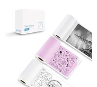 3 Rolls Thermal Label Tape Paper, 53×30mm Sticker Self-Adhesive, for Vretti Portable Bluetooth Label Maker TP2-Y/TP6/TP6-S for Printing Patterns, Photos, Labels, Text Documents, DIY Items & Notes