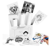 3 Rolls White Thermal Paper for T02, Q02E, M02X, M02L Sticker Printer