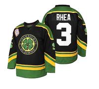 3 Ross The BOSS Rhea St John's Shamrocks Jerseys with EMHL Patch Hockey Jersey for Men, 3black, XL