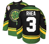3 Ross The BOSS Rhea ST John's Shamrocks Stitched Hockey Jersey with EMHL Patch White Green - black - S