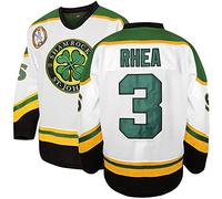 3 Ross The BOSS Rhea ST John's Shamrocks Stitched Hockey Jersey with EMHL Patch White Green, White, Large