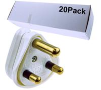 3 ROUND PIN Power Plug for Industrial 15A Sockets Unfused BS546 [20 Pack]