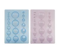 3-Row Paper Quilling Tool E-outstanding 2PCS Concave-Convex Spherical Styler 3D Domes Half Ball Mould Plastic Mini Quilling Mold for DIY Paper Craft Tool