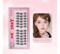 3 Row Self Adhesive Eyelashes, No Glue Needed Self Adhesive Lash Clusters, Reusable Pre-Glued Eyelashes No Remover No Residue For Beginners