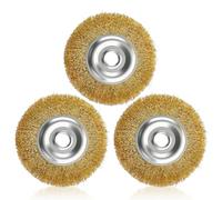 3 Ryobi Patio Wire Wheel Brush Patio Cleaner Wire Brush Replacement for Ryobi RAC814 100mm Steel Wheel Brushs with 16mm Arbor Hole for RY18PCA-0 OPC1800 OPC1815 EFB 400/401 for Rust Grout Debris Joint