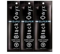 3 Sachets of Super Black Onyx Non Tingle Cream Sunbed Tanning Accelerator AlgoTan Technology Black Walnut Shell Extract Tingle-Free Hydrates Skin Pear Berry Fragrance | 20ml