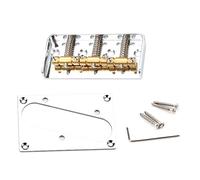 3-Saddles Electric Guitar Bridge & Guitar Pickup Mounting Rings Replacement Metal Guitar Part With Wrench And Screws
