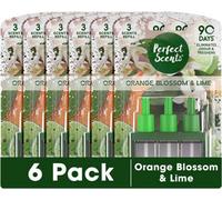 3 Scents Air Freshener Refill 6 Pack Compatible With 3Volution Orange Blossom And Lime Long Lasting Room Freshener 20Ml