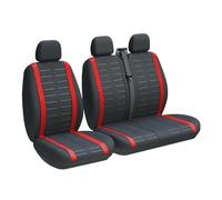 3 Seat For Interstar For Primastar Universal Car Seat Covers 2+1 Van Fit Most Auto Seat Protective Accessories Seat Protectors(3-Seater RED)